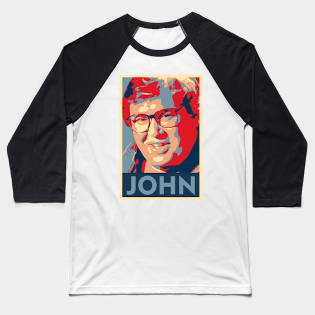 John Candy Glasses Baseball T-Shirt by Girladies Artshop